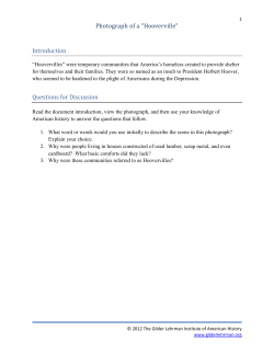 Photograph of a "Hooverville" - The Gilder Lehrman Institute of