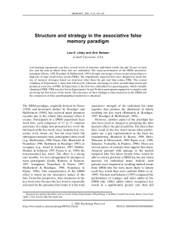 Structure and strategy in the associative false memory paradigm