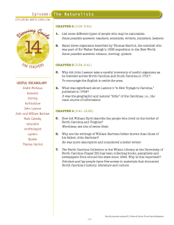 Teacher Guide - North Carolina Museum of Natural Sciences