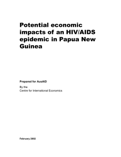 Potential Economic Impact of an HIV/AIDS epidemic in Papua New