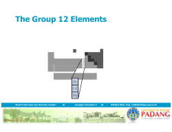 The Group 12 Elements
