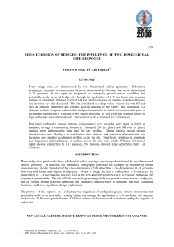 the influence of two dimensional site response