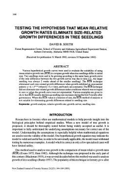 testing the hypothesis that mean relative growth rates eliminate size