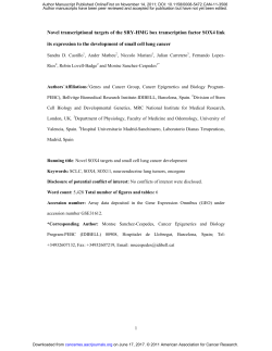 Novel transcriptional targets of the SRY-HMG