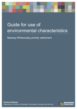 Guide for use of environmental characteristics - Mackay