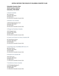 HOTELS WITHIN TWO MILES OF COLUMBIA COUNTRY CLUB
