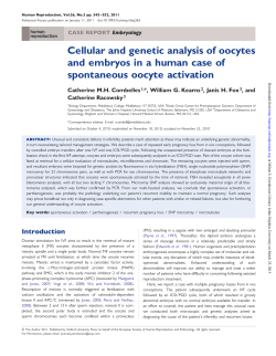 Cellular and genetic analysis of oocytes and embryos in a human