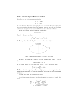 Non-Constant Speed Parametrization