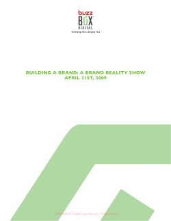 building a brand: a brand reality show april 21st, 2009
