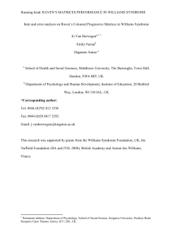 Item and error analysis on Raven`s Coloured Progressive Matrices