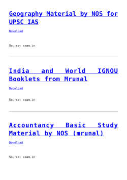 Geography Material by NOS for UPSC IAS,India and World