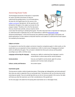 Answering Exam Tasks - Access to English Social Studies 2014