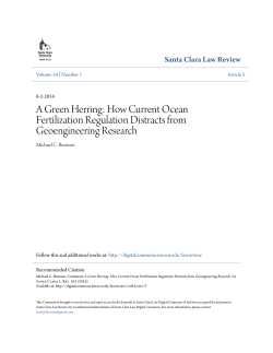 A Green Herring: How Current Ocean Fertilization Regulation