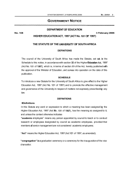 Statute: University of South Africa