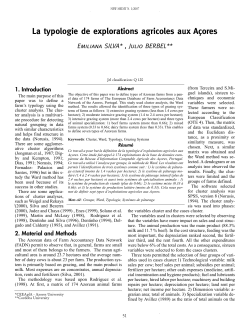 La typologie de explorations agricoles aux A&ccedil;ores Emiliana SILVA