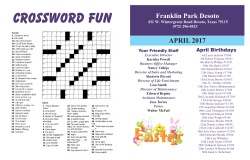 April Calendar - Franklin Park