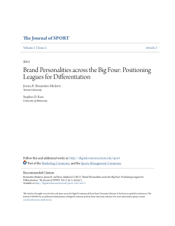 Brand Personalities across the Big Four: Positioning Leagues for