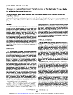 Changes in Nuclear Proteins on Transformation