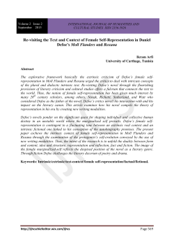 Re-visiting the Text and Context of Female Self