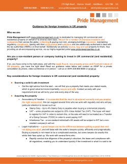 Guidance for foreign investors in UK property