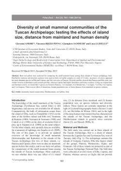 Diversity of small mammal communities of the Tuscan Archipelago