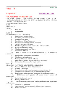 TITLE 18 Chapter 18:06 PREVIOUS CHAPTER COLD STORAGE