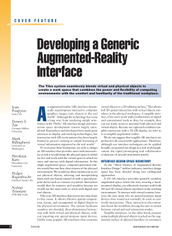 Developing a Generic Augmented-Reality Interface