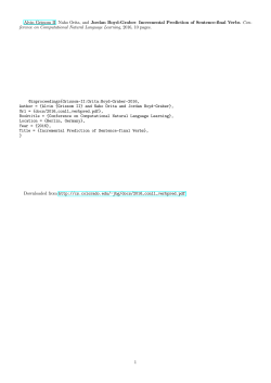 Incremental Prediction of Sentence-final Verbs