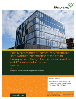 Field Measurement of Vertical Movement and Roof Moisture