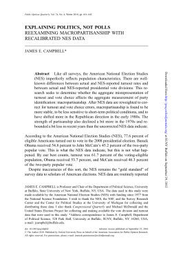 explaining politics, not polls reexamining