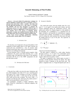 Smooth Shimming of Pole Profiles