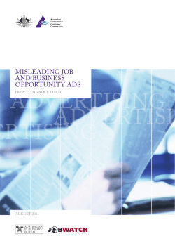 Misleading job and business opportunity ads