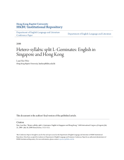 Hetero-syllabic split L-Geminates