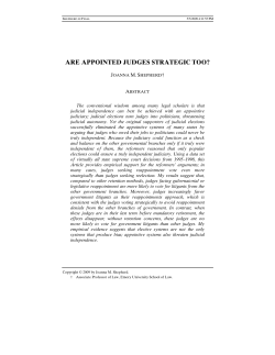 Are Appointed Judges Strategic Too?