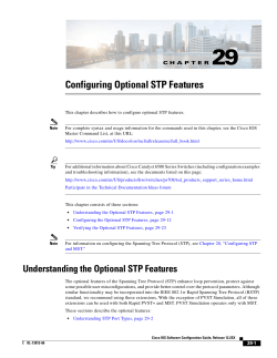 Configuring Optional STP Features.