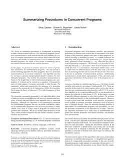 Summarizing Procedures in Concurrent Programs