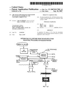 Air collector with functionalized ion exchange membrane for