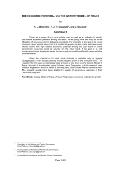 The Economic Potential via the Gravity Model of Trade