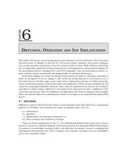 diffusion, oxidation and ion implantation