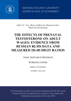 the effects of prenatal testosterone on adult wages