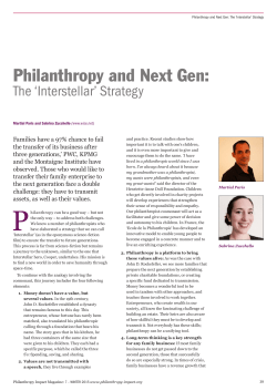 Philanthropy and Next Gen