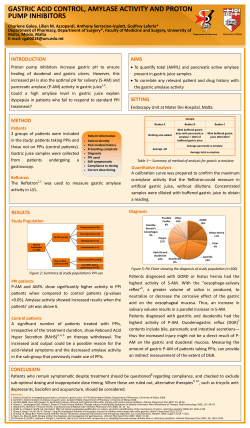 gastric acid control, amylase activity and proton pump inhibitors