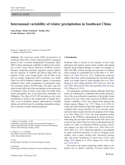 Interannual variability of winter precipitation in Southeast China