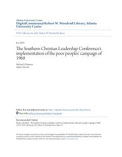 The Southern Christian Leadership Conference`s implementation of