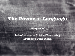 The Power of Language