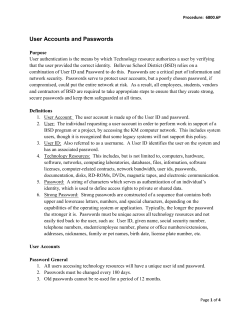 User Accounts and Passwords