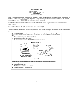 Instructions for Use ISENTRESS