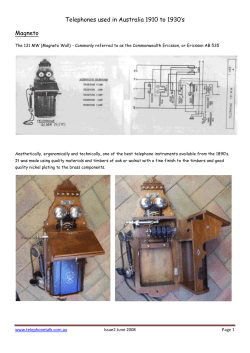 Telephones used in Australia 1910 to 1930`s Magneto