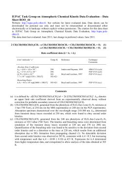 Data Sheet ROO_44 - IUPAC Task Group on Atmospheric Chemical