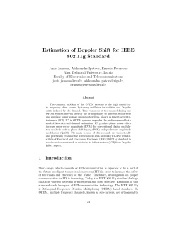 Estimation of Doppler Shift for IEEE 802.11g - Aleph Files